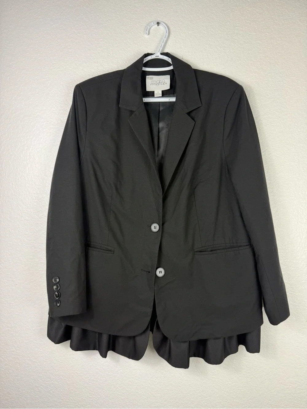 Mare Mare anthropologie Relaxed Twofer Blazer black size S